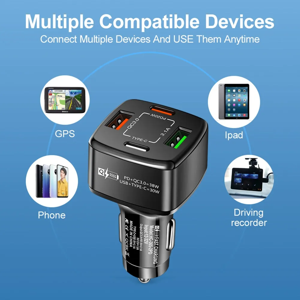 4-in-1 Usb Charger Fast Charging Dock Type-c 38w Pd Qc3.0 3.1a