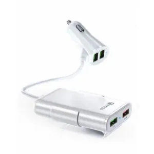 40w 8a Qc3.0 Fast Car Charger 1 To 4 Front Rear Seat Quick