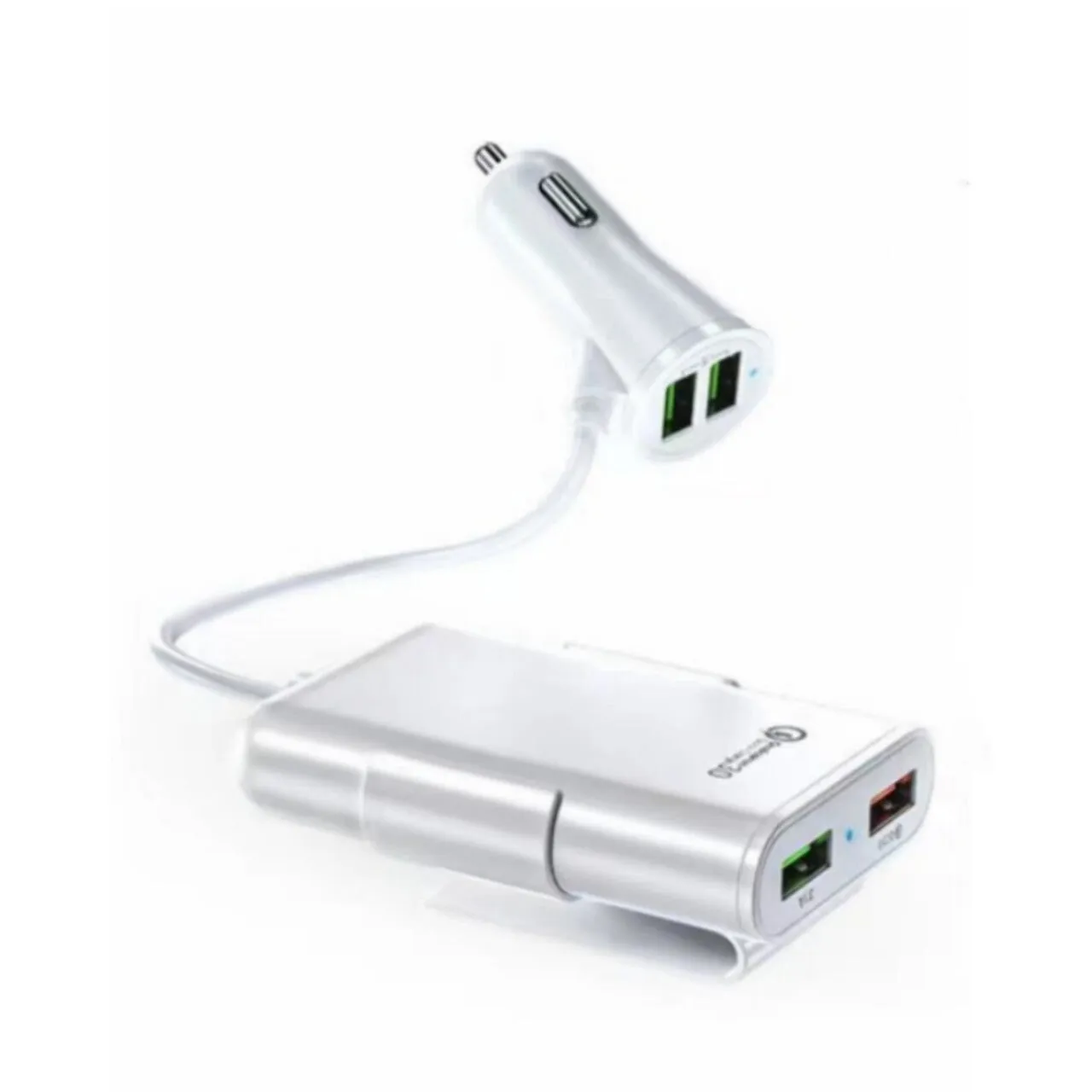 40w 8a Qc3.0 Fast Car Charger 1 To 4 Front Rear Seat Quick