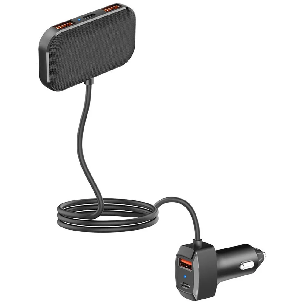 60w Car Fast Charger 5-Port Multi-function Extension Cable