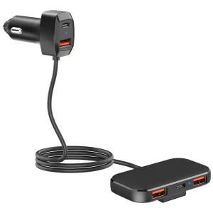60w Car Fast Charger 5-Port Multi-function Extension Cable