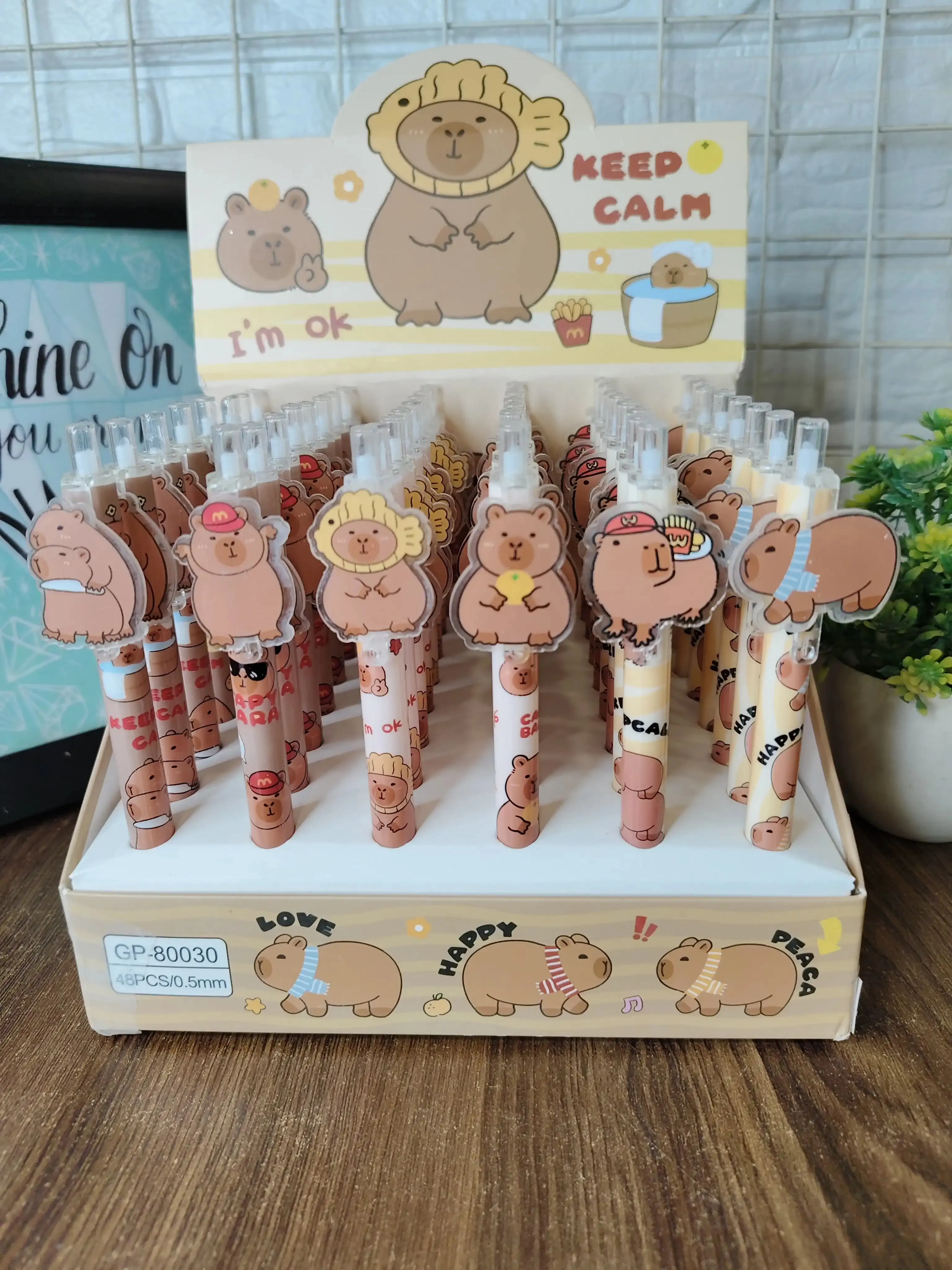 Capy bara pens (pack of 2)