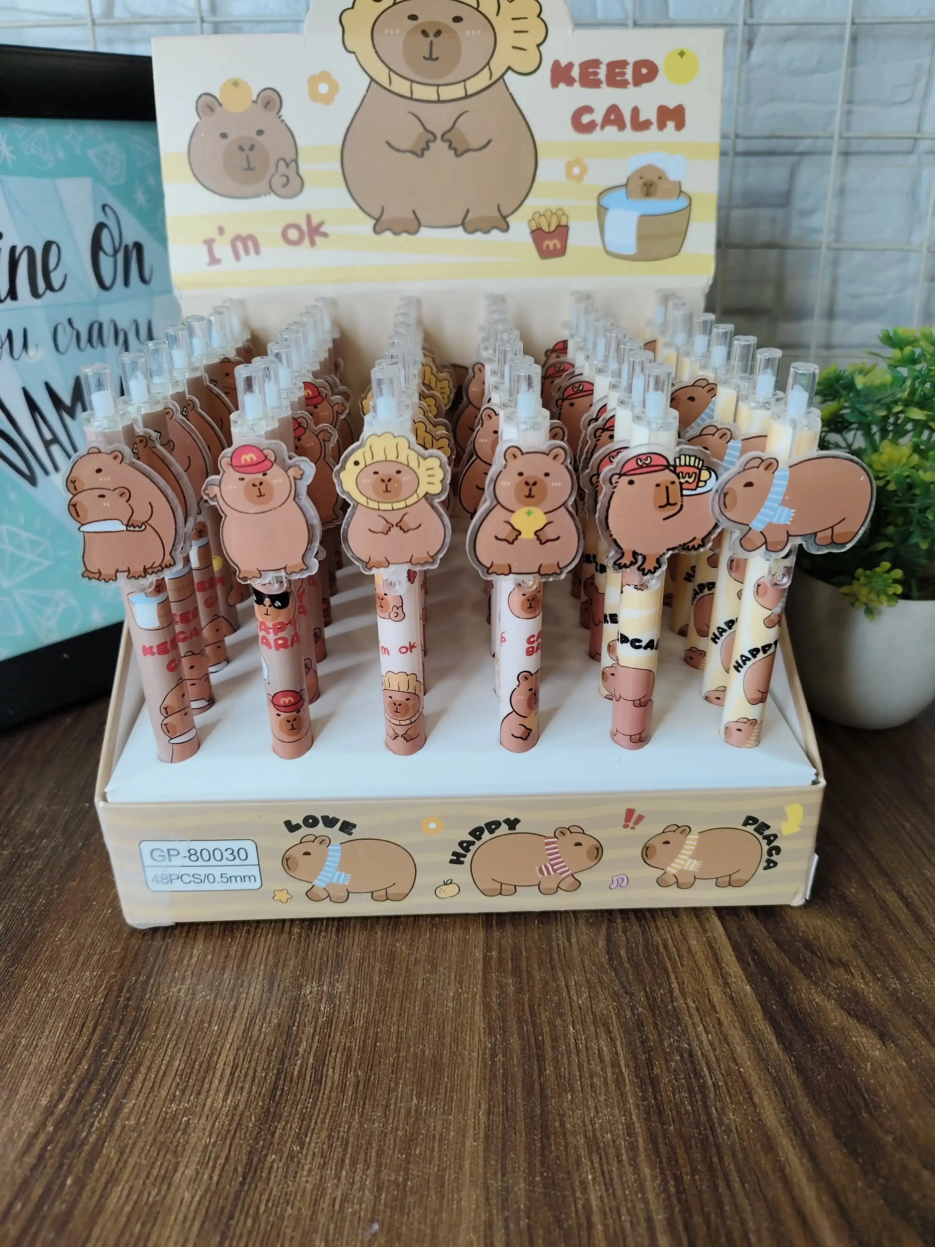 Capy bara pens (pack of 2)