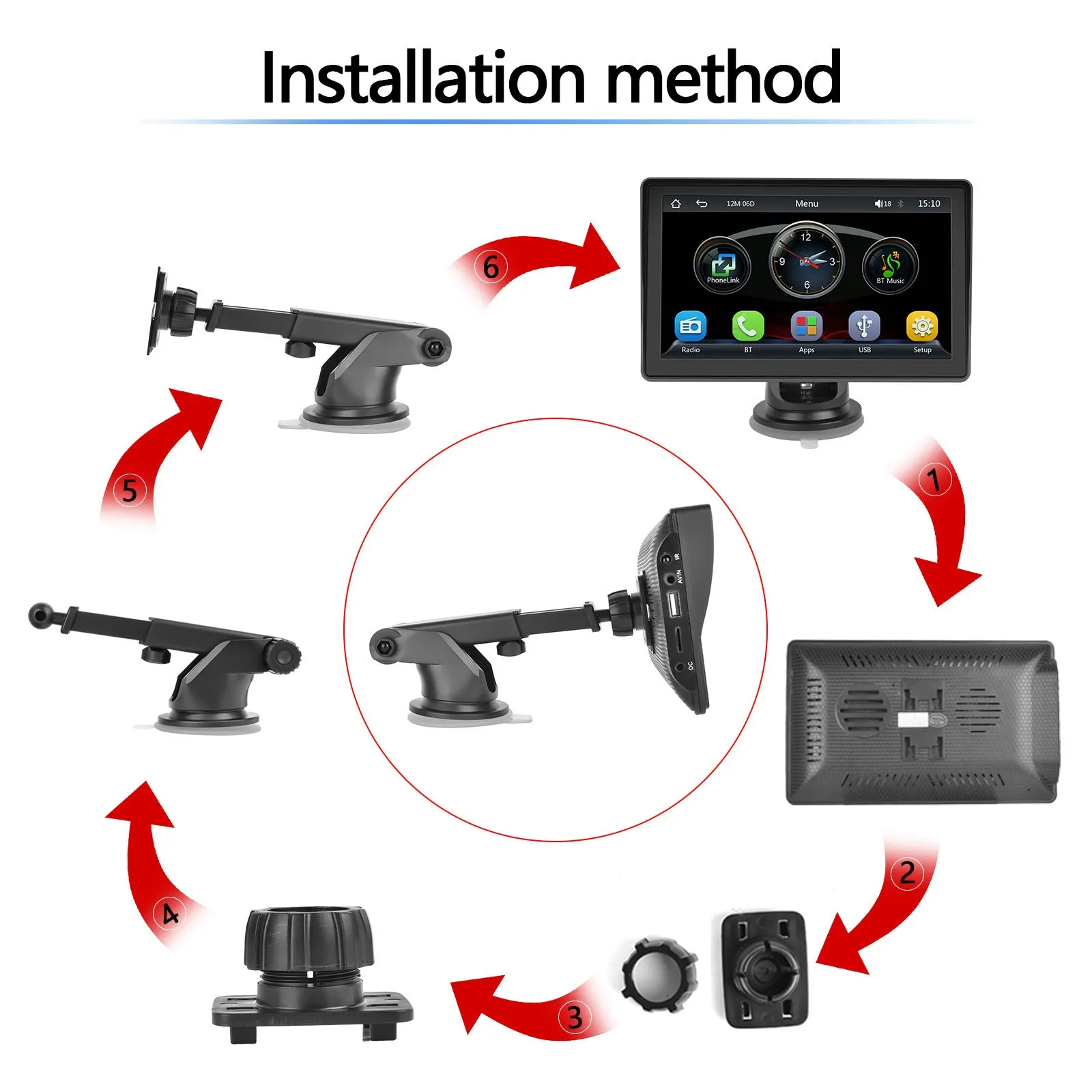 Car Radio 7-inch HD Multimedia Video Playback Mp5 Player