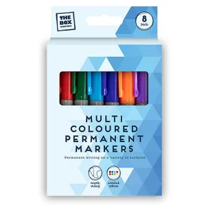 Coloured Permanent Marker Pens - 8 Pack (STA6038)