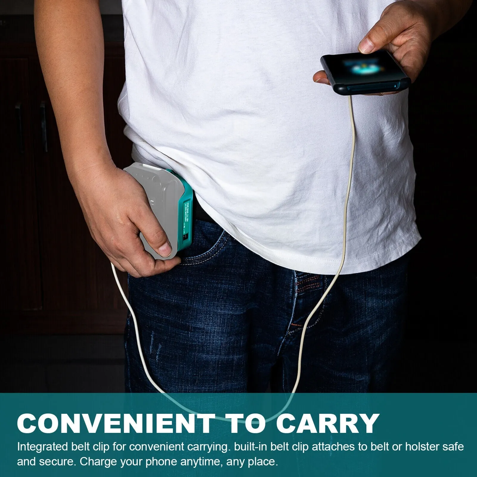 Dual Usb Power Source Charger Li-ion Battery Adapter With Led