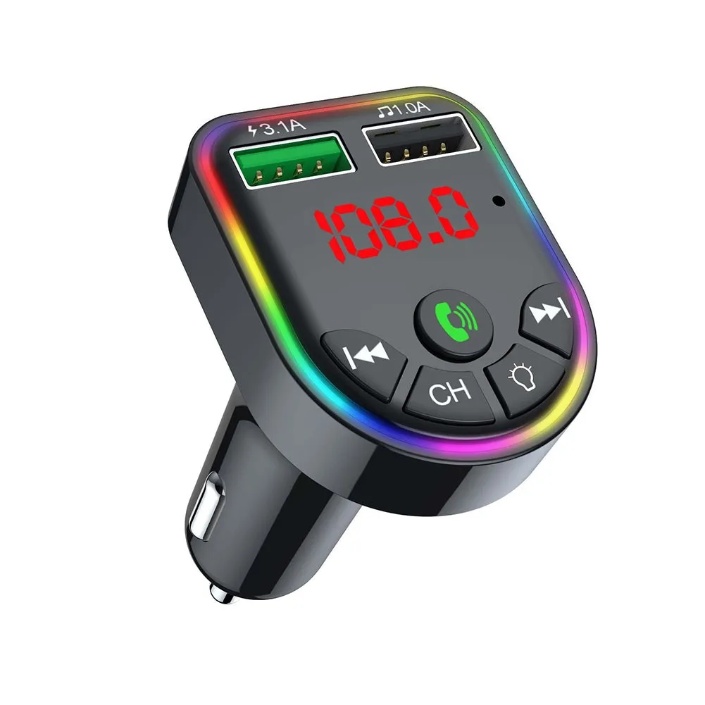 F5 Car Mp3  Player With Atmosphere Light Overload Protection