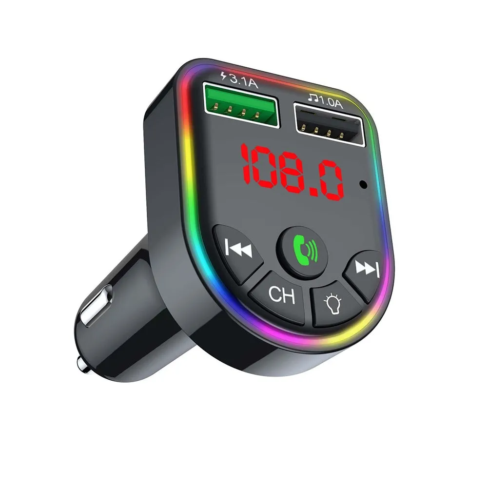 F5 Car Mp3  Player With Atmosphere Light Overload Protection