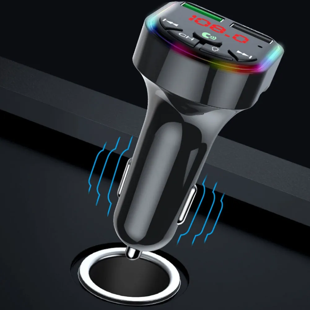 F5 Car Mp3  Player With Atmosphere Light Overload Protection