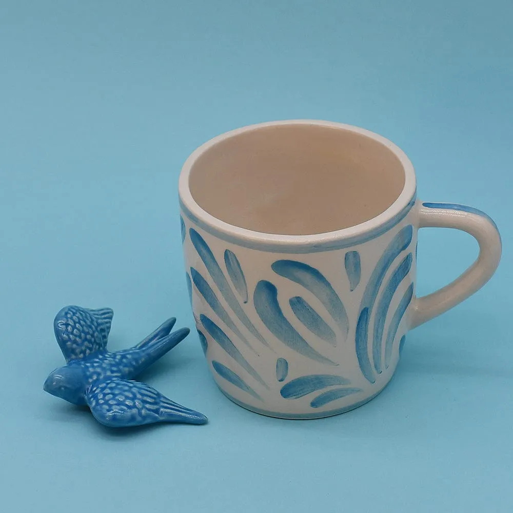 Grand mug en céramique "Andorinha" - Turquoise