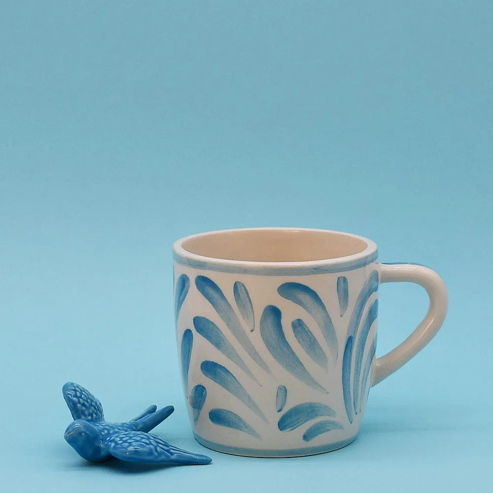 Grand mug en céramique "Andorinha" - Turquoise
