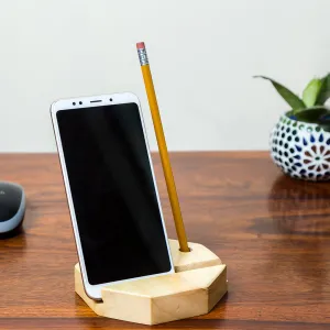 IVEI Wooden Hexagon Mobile Holder With Groove