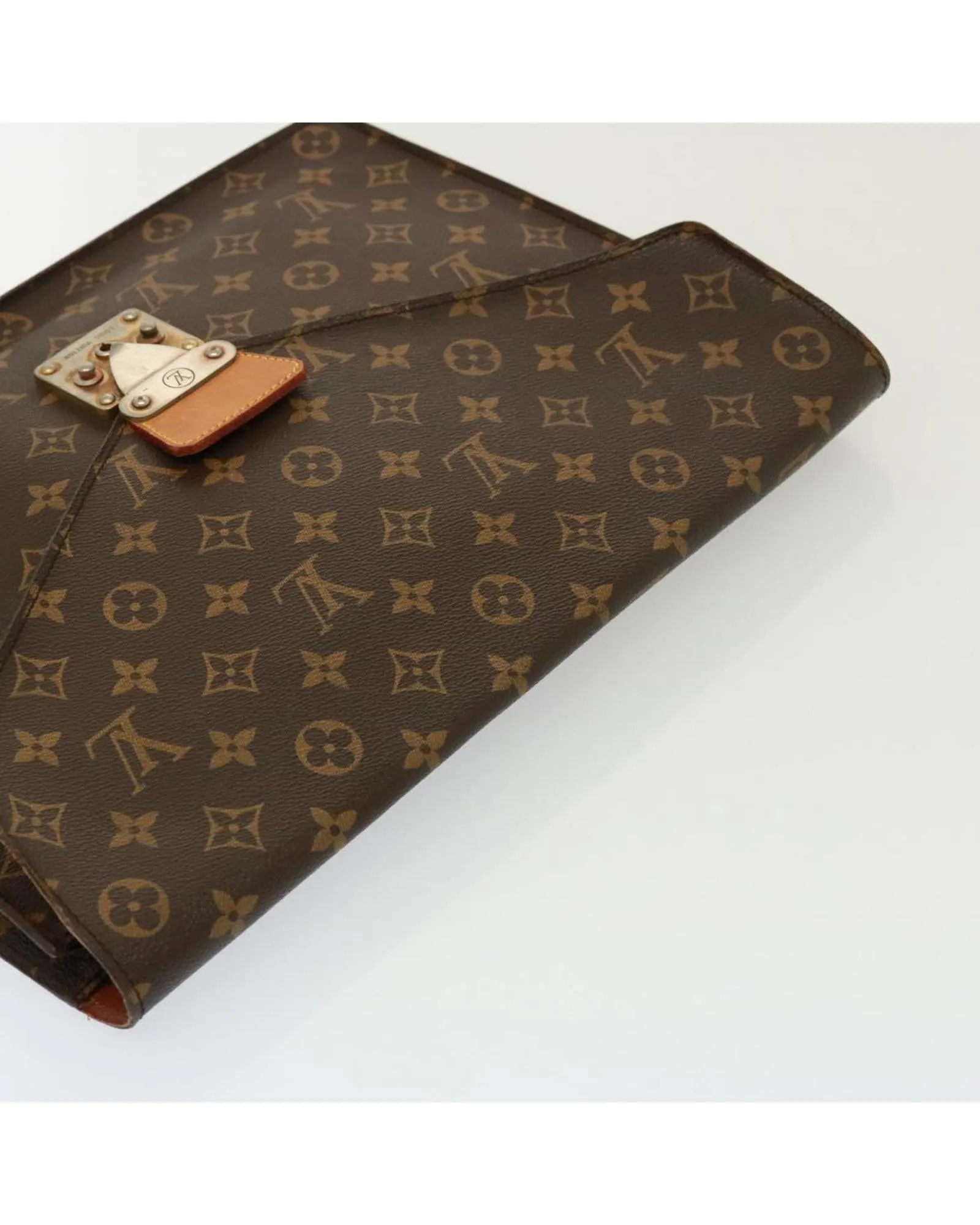 Monogram Canvas Briefcase with Classic Design