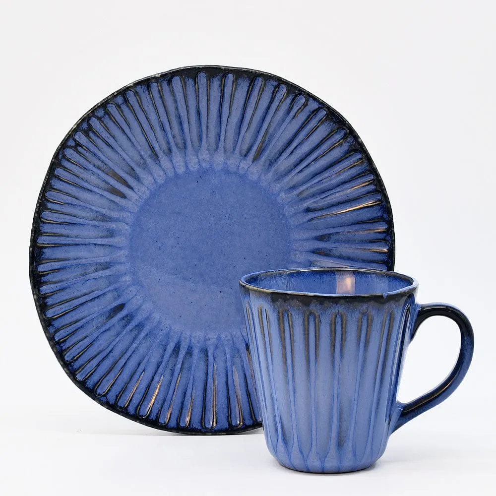 Mug en grès "Vieira" - Bleu