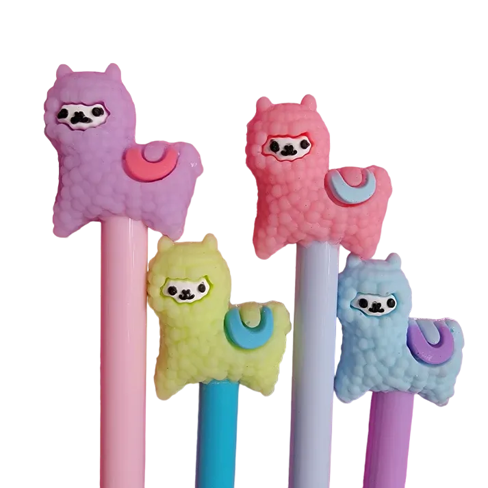 Quirky Pastel Llama Fine Tip Gel Pen