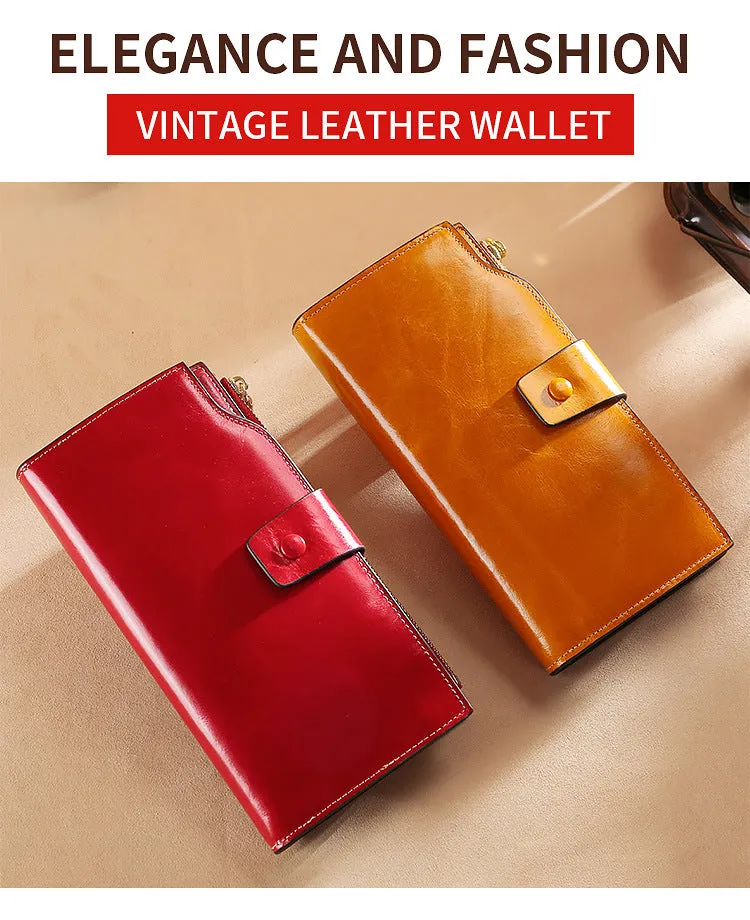 RFID Long leather wallet for Women W5221