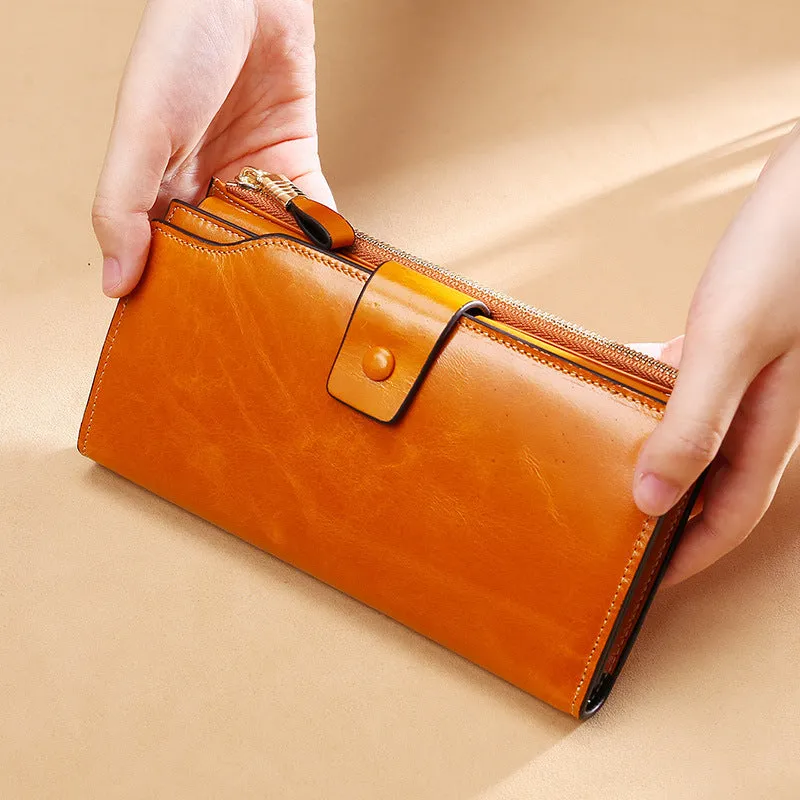RFID Long leather wallet for Women W5221
