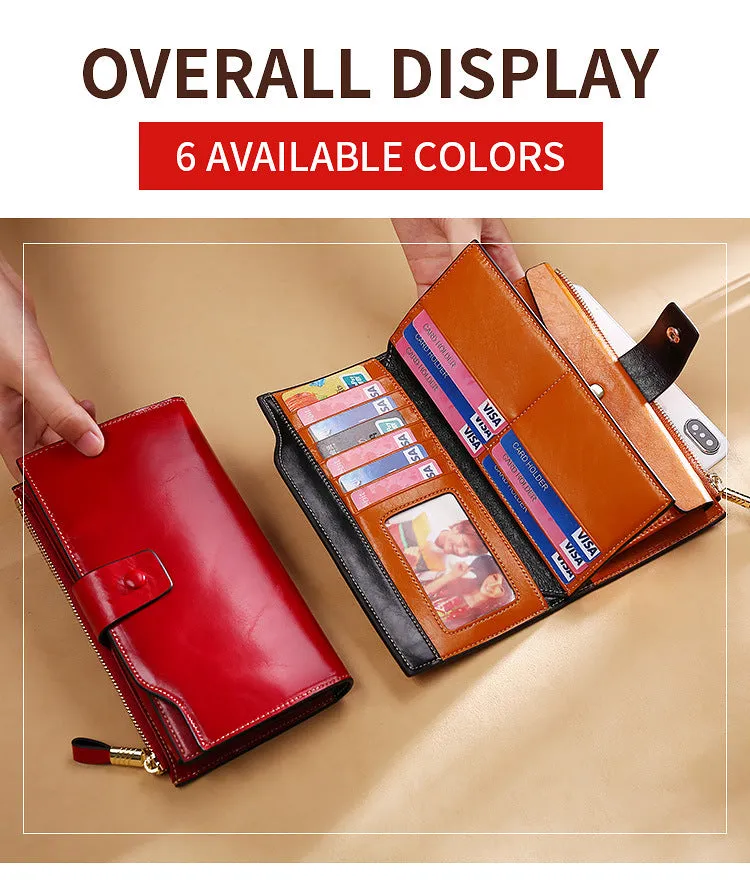 RFID Long leather wallet for Women W5221