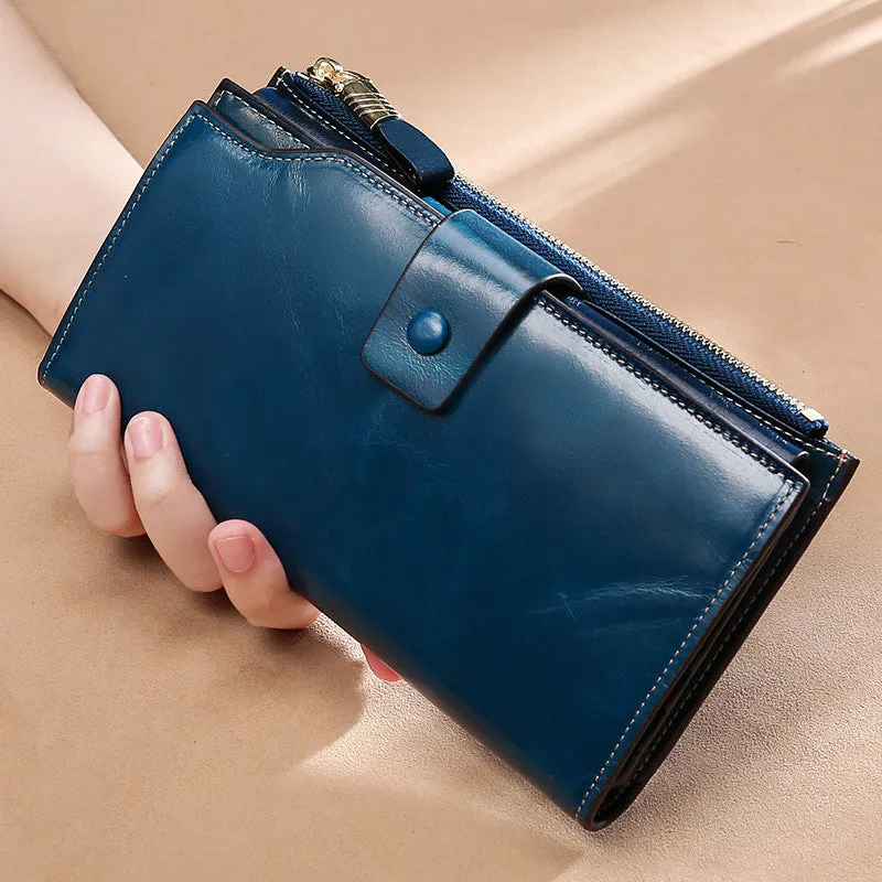 RFID Long leather wallet for Women W5221