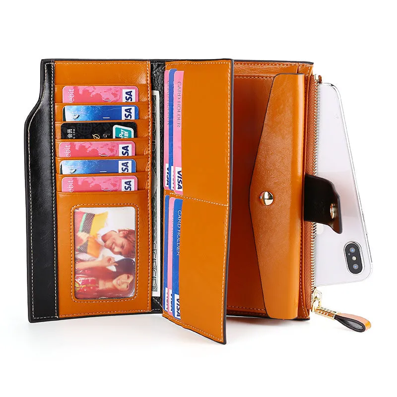 RFID Long leather wallet for Women W5221