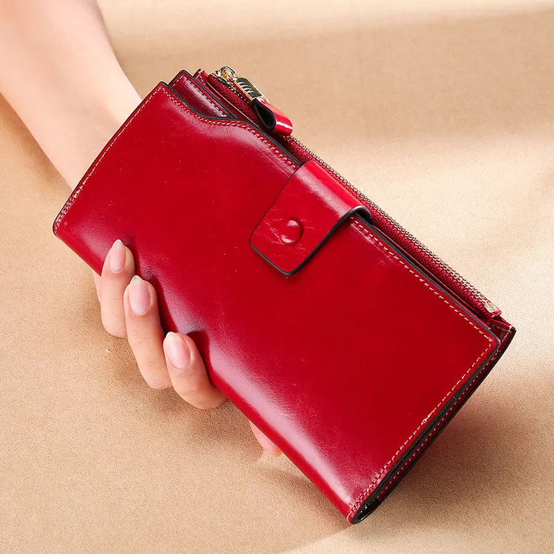 RFID Long leather wallet for Women W5221