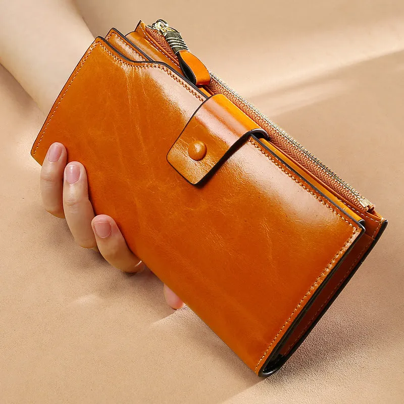 RFID Long leather wallet for Women W5221