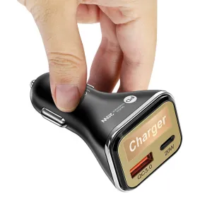USB C Car Charger Adapter Dual Port QC3.0 PD20W Fast Charging