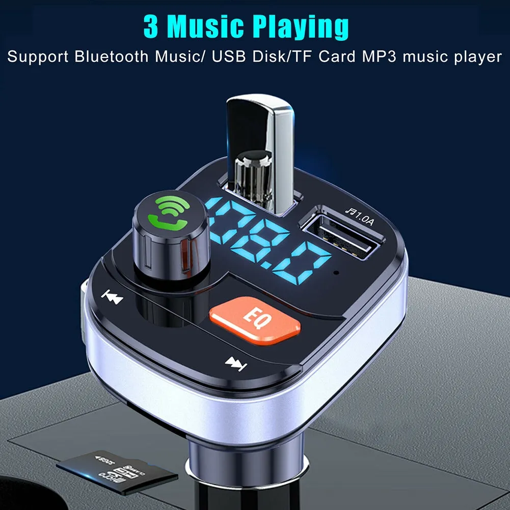 Wireless Fm Transmitter Dual USB Chargers Hands-free Radio