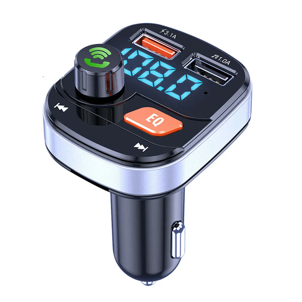 Wireless Fm Transmitter Dual USB Chargers Hands-free Radio