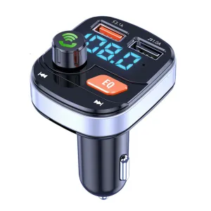 Wireless Fm Transmitter Dual USB Chargers Hands-free Radio